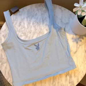 Playboy tank top with bunny logo